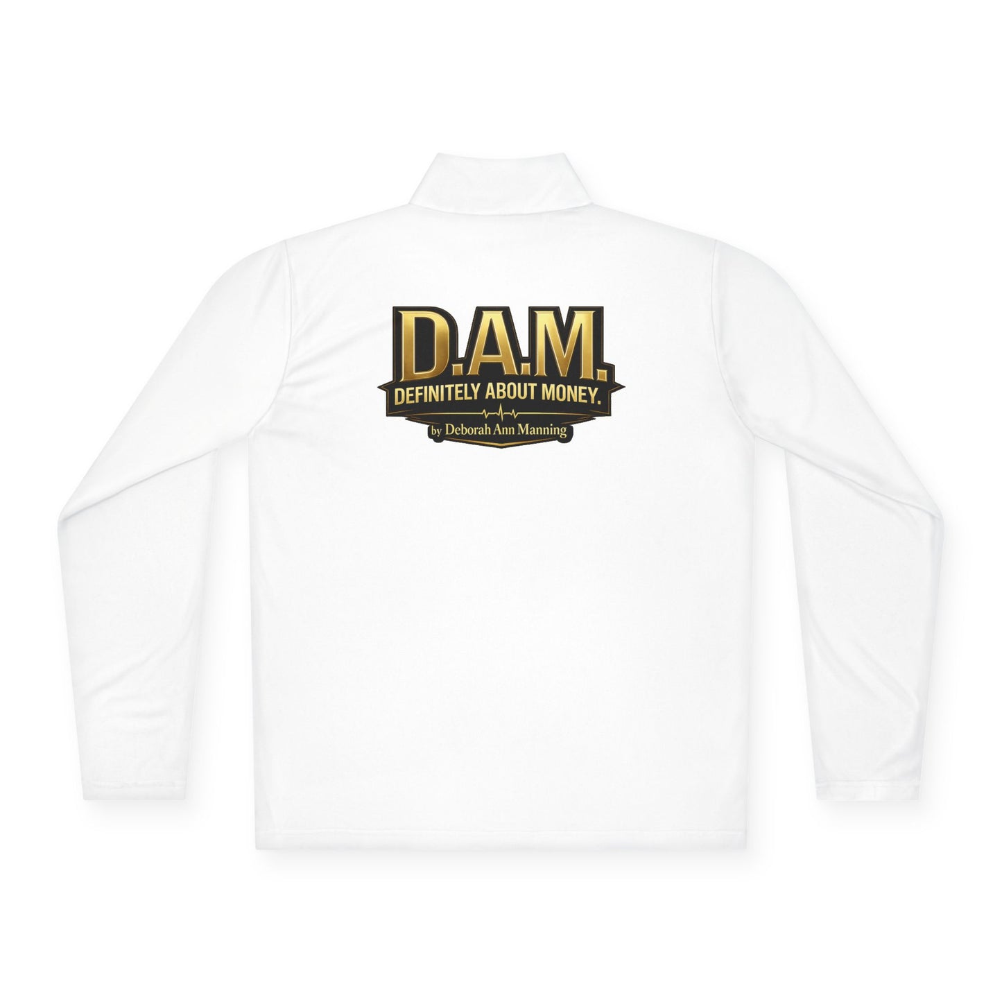 Quarter-Zip Pullover — D.A.M. (Definitely About Money) Logo Pullover
