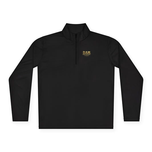 Quarter-Zip Pullover — D.A.M. (Definitely About Money) Logo Pullover